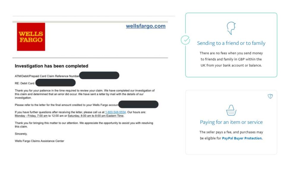 Chargeback PayPal Friends And Family Through Wells Fargo